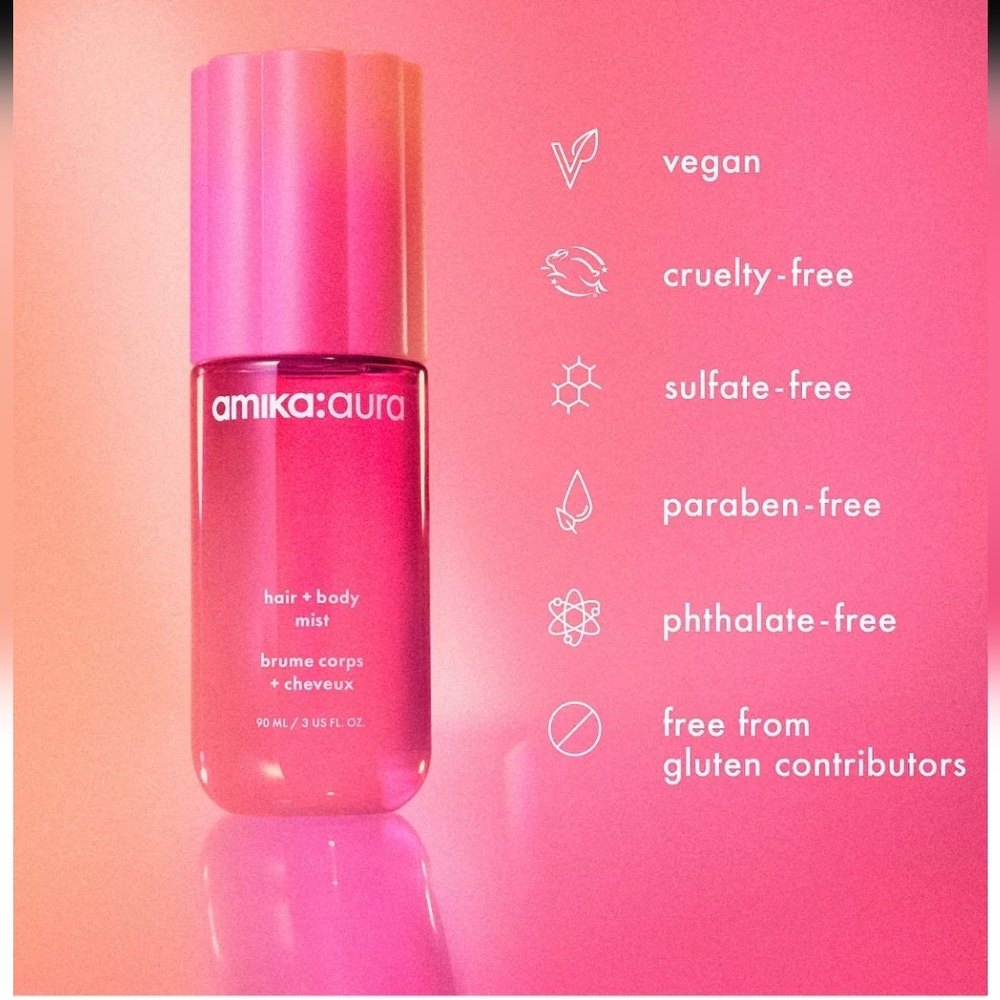 amika Aura Hair + Body Mist - Vibrant Pink - Picture 2 of 4
